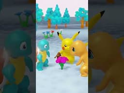 Pikachu, Charmander, Squirtle and the Pink Winter Flower #pikachu #pokemon  #funny  #lego #hindi