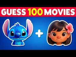 Guess The MOVIE By Emoji 🎬🍿 100 Movie Quiz | Lilo & Stitch, Minecraft, Sonic 3, Squid Game 3