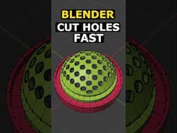 Cut Holes FAST in Blender ! Pro Tip #3d #blender #3danimation