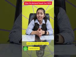 NIOS Class-10th On-demand 1st to 27th March 2025 Result Out || nios on-demand march 2025 result out.