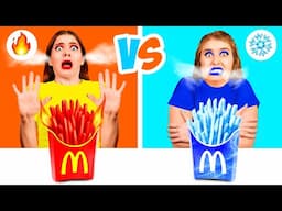 Hot vs Cold Food Challenge by BaRaFun