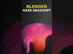 instantly Add Gradient To Hair - Blender Pro Tip #3d #blender #blender3d #tutorial