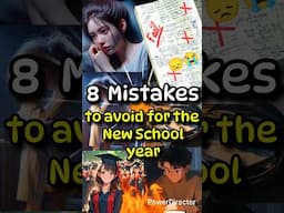 8 mistakes to AVOID for the NEW school year 🙅🏻‍♀️ back to school🎒✨ #shorts #motivation #ytshort #yt