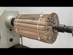 Those Fragile Bamboo Branches Rotate On Lathe - Art Delicate With Bamboo Vase