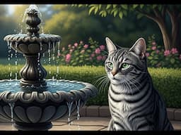 Relaxing Fountain Sounds (90Hz) for Kittens: Fairy Realm Connection & Circadian Rhythm Regulation