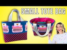 Small Tote Bag Sewing Tutorial (with pockets!)