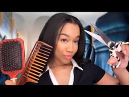 ASMR Girl on The Plane Gives You a $5 Haircut *She’s a Scammer ✈️✂️ ASMR Haircut Role-play