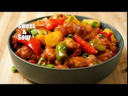 Sweet and Sour Chicken with peppers, onions pineapple | Stir Fried Chicken Much BETTER than Take-out