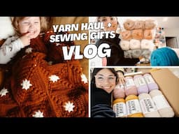 Sewing gifts, finishing a blanket, yarn haul and preparing for our trip to Chile!