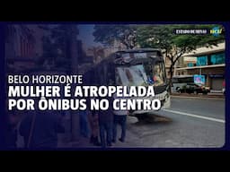 Mulher é atropelada por ônibus no Centro de BH