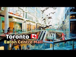 Toronto Saturday Eaton Centre Mall Walking Tour Canada 4k