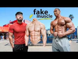 Fake Muscle Suit Prank on Larry Wheels