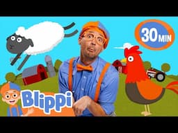 Blippi's Farm Animal Egg Hunt! | Blippi Learns | Learn Colors and Science with Blippi!