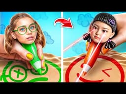 From Nerd to GIANT Squid Game Doll in real life!