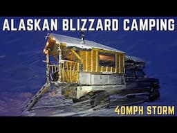 Alaskan Snowstorm Camping in my Cozy Homemade Truck House