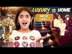 Luxury Movie Theatre vs HOME Theater | Rich Vs Normal 24 Hours Challenge | MyMissAnand