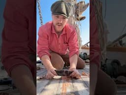 Sawing a Saw to Make a Card Scraper #ireland #handtools #woodwork #recycling #tallship #cardscraper