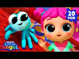 Itsy Bitsy Spider (Playtime) | Animal Learning Videos | Little Angel Kids Songs & Nursery Rhymes