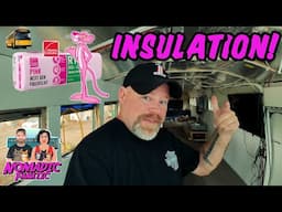 Installing Sound Deadening Fiberglass Insulation Boards In Skoolie Bus