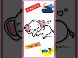 cute sleeping elephant 🐘 #shorts #ytshort #drawing #coloring #elephant #viralshorts
