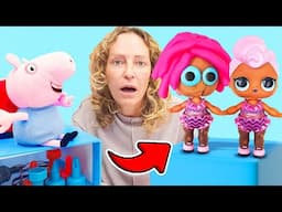Nicoles Spielzeug Werkstatt - Schorsch hat Peppas LOL Puppe kaputt gemacht - PlayDoh Knete Video