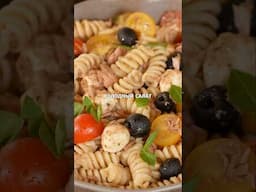 Холодный салат с пастой 🍝🍅🐟 #салат #паста #телеканаледа #рецепт