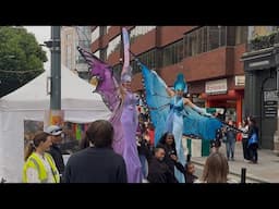 London in the rain ☔️ 🇬🇧 Hammersmith, Kings St , summer festival 2025