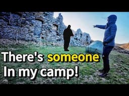 NOT ALONE - Windy Wild Camp in a Quarry on the Coast of Wales