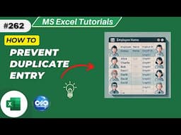 ✅ How to Prevent Duplicate Entries in Excel | Data Validation Tips & Tricks