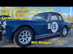 MG Midget Curborough 2025 - MGCC Speed championship - Birth of a Racecar