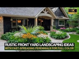 🌻 Rustic Front Yard Small Garden Landscaping Ideas with Fast-Spreading Perennials for Full Color 🌷