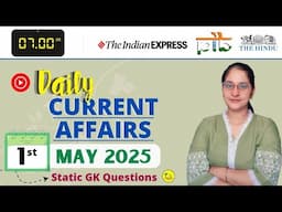 1 May 2025 current affairs 🇮🇳 | Daily Current Affairs | SSC, Railway, banking, PCS, group D