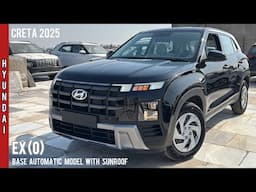New Hyundai Creta EX(O) 2025 ❤️ New Variant with Sunroof | Base Automatic @ Rs 14.37L | Black Colour