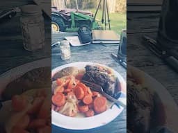 Finished cooking the Deer roast Old Maine cooking