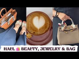 BIRTHDAY HAUL PT. 1 🛍️ Hermes Beauty, Jewelry & New Longchamp Handbag