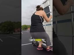 😬 Would You Trust THIS RV Ladder? Think Again! 🚐 #RVLifeFails