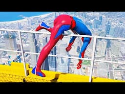 SPIDERMAN CRAZY JUMPS/FALLS #16 (GTA 5 Spider-Man Fails)