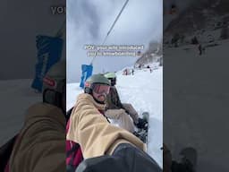 POV: Your wife introduced you to snowboarding #snowboarding #adventure #mountains