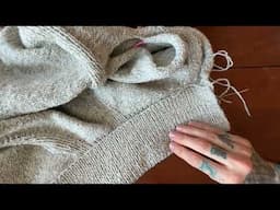 How to sew down a double knit collar