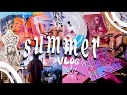 ✷ SUMMER VLOG! filling out my sketchbook, making apartment art, and getting ready to move ✷