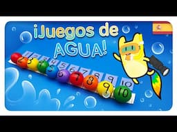 ✅ Cómo ENSEÑAR los NÚMEROS en VERANO ☀️ Ideas DIVERTIDAS con AGUA 🌈 Gato Rainbow & Gata Moon