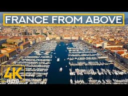 Cities of France from Above - 4K HDR Drone Footage with Calming Music
