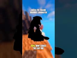 Guess The Italian Brainrot From It's Shadow