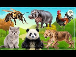 Love The Life Of Cute Animals Around Us: Cat, Horse, Elephant, Pig, Leopard, Goose - Animal Sounds