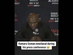 Look at how much this win means to Kamaru Usman 🙌