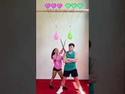 Loser gets wet! Gymnastics challenge💦🎈