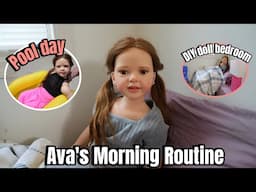 Reborn Ava's Summer Morning Routine & DIY reborn doll Bedroom