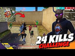 Solo VS Squad Rank Best 🔥 OP Rush Gameplay | 24 Kills Challenge 🤣 - Neel Gaming
