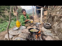 cooking wild mushroom and bamboo shoots || @lajimbudha ||