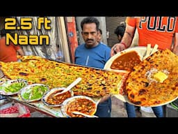 Biggest नान 2.5 Ft of India । Jammu का छोले Naan । street food India